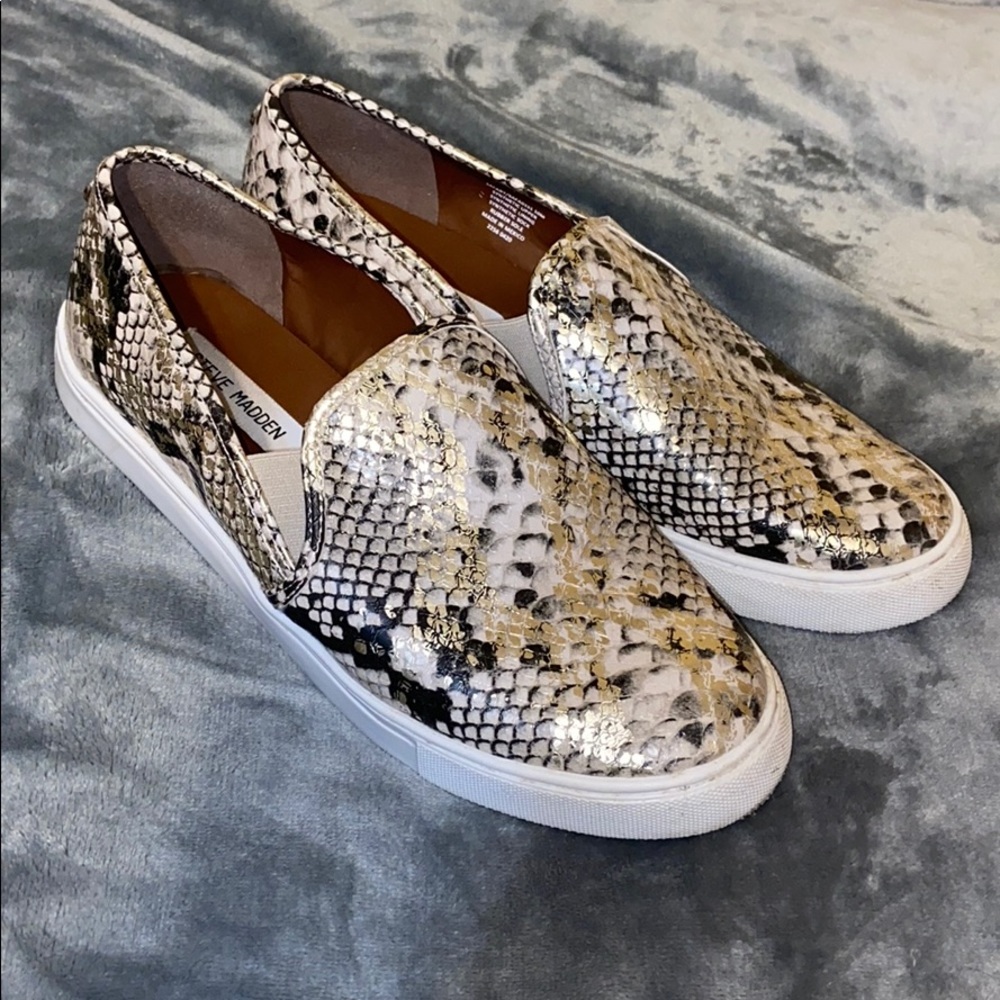 Steve Madden snakeskin slip on sneaker